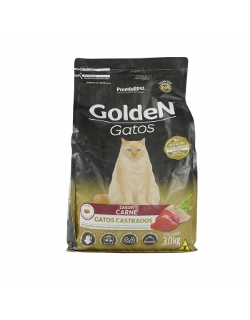 Golden Gato Adulto Castrado Carne 3kg