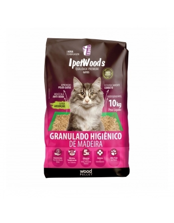 Ipetwoods Granulado Higiênico Madeira 10kg