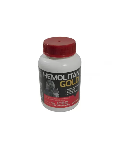 Vetnil Hemolitan Gold com 30 comprimidos