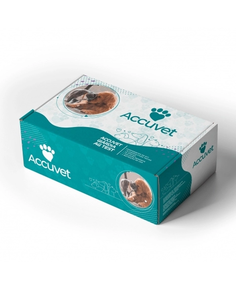 Kit Accuvet Giardia Ag Teste Caixa com 10un