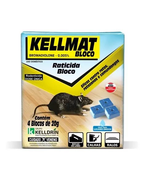 Kelldrin Kellmat Raticida Bloco 20g