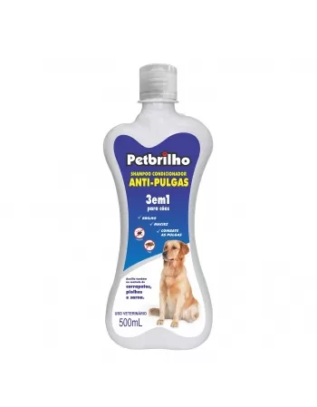 Petbrilho Shampoo 3 em 1 Antipulgas 500ml