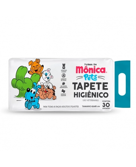 Sanol Tapete Higiênico Turma da Mônica 60x80cm com 30un