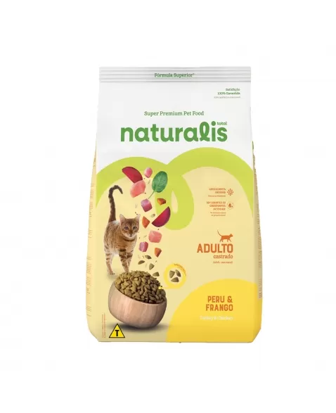 Total Naturalis Gato Castrado Frango e Peru 7,5kg