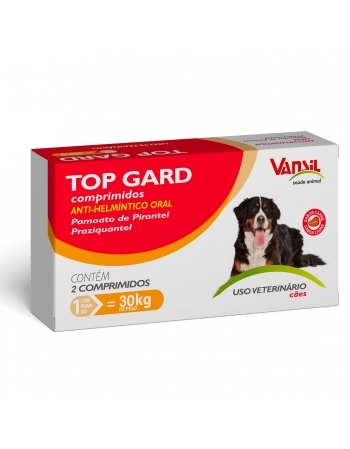 Vansil Top Gard 1980mg 30kg com 2 comprimidos