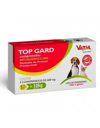 Vansil Top Gard 660mg 10kg com 100 comprimidos