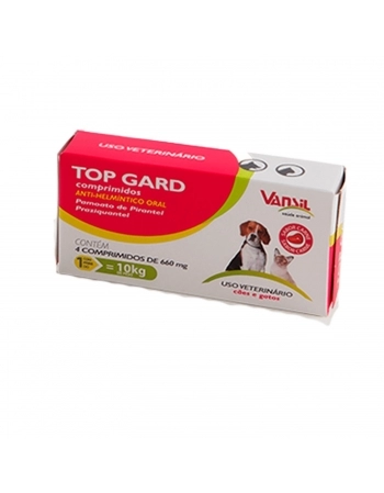 Vansil Top Gard 660mg 10kg com 4 comprimidos