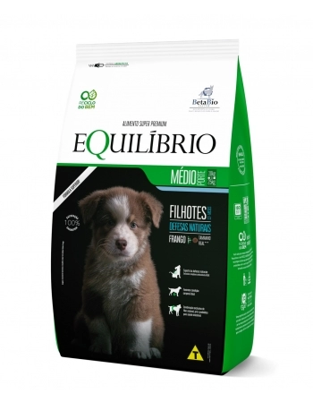 Total Equilíbrio Cães Filhotes Raças Médias Frango 12kg
