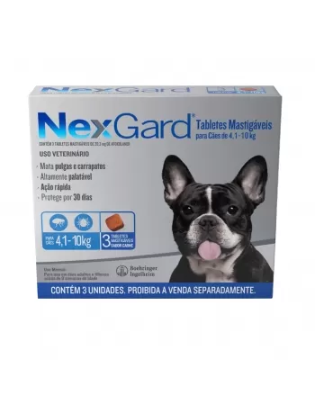 Nexgard M 4,1 a 10kg com 3un