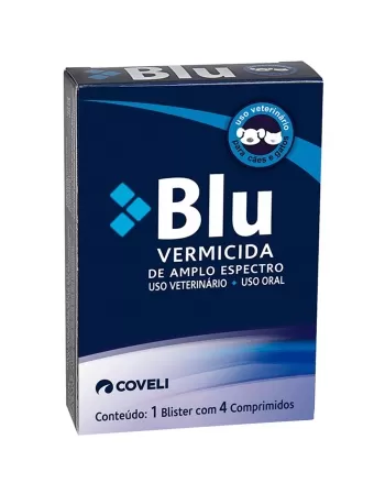 Coveli Blu Vermífugo com 4 comprimidos