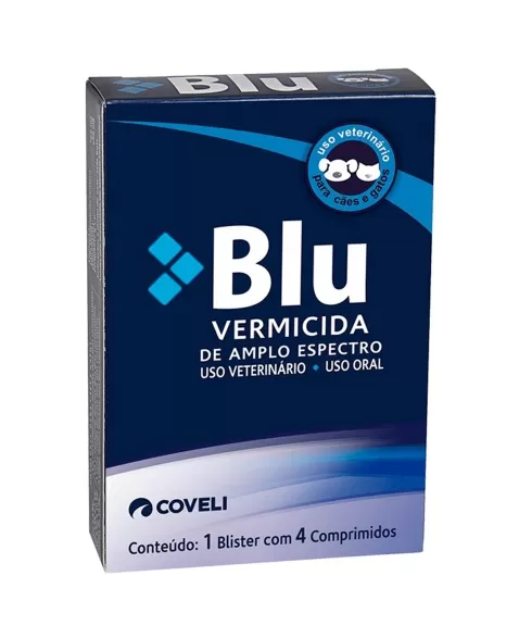 Coveli Blu Vermífugo com 4 comprimidos
