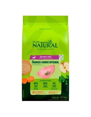 Guabi Natural Cão Filhote Raças Médias Frango Arroz 2,5kg