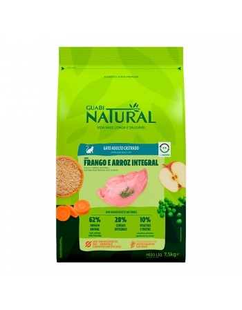 Guabi Natural Gato Castrado Frango Arroz 1,5kg