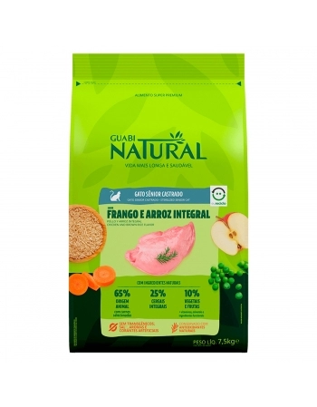 Guabi Natural Gato Sênior Frango Arroz 1,5kg