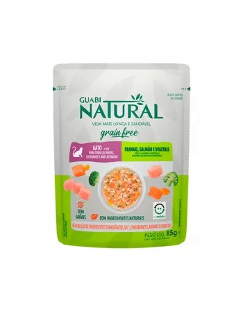 Guabi Natural Grain Free Sachê Gato Salmão Frango 85g