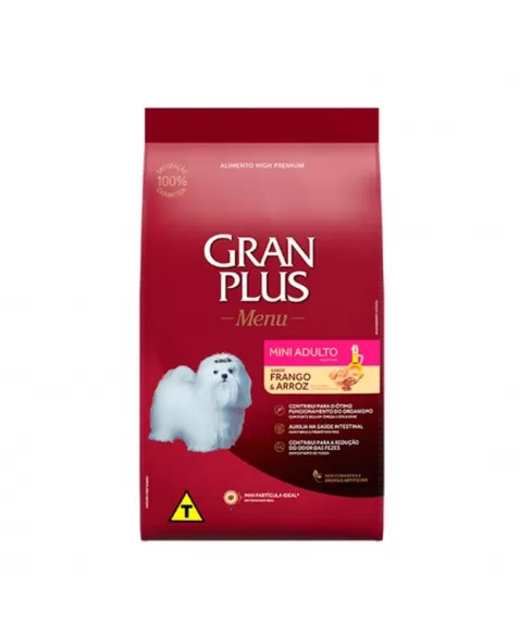 GranPlus Menu Cão Adulto Raças Minis Frango Arroz 15kg