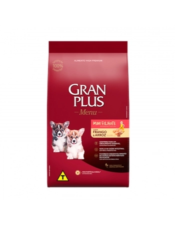 GranPlus Menu Cão Filhote Raças Minis Frango Arroz 3kg