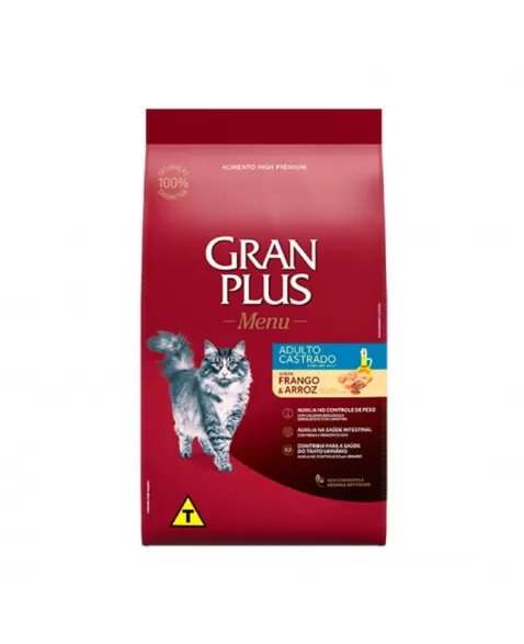 GranPlus Menu Gato Castrado Frango Arroz 10,1kg