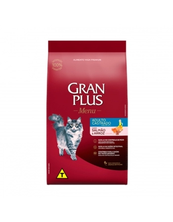GranPlus Menu Gato Castrado Salmão Arroz 3kg