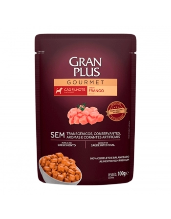 GranPlus Sachê Gourmet Cão Filhote Frango 100g