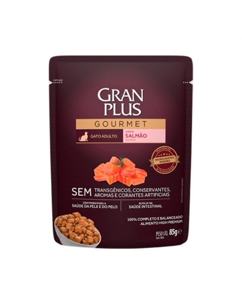 GranPlus Sachê Gourmet Gato Adulto Salmão 85g