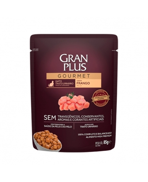 GranPlus Sachê Gourmet Gato Adulto Trato Urinário Frango 85g