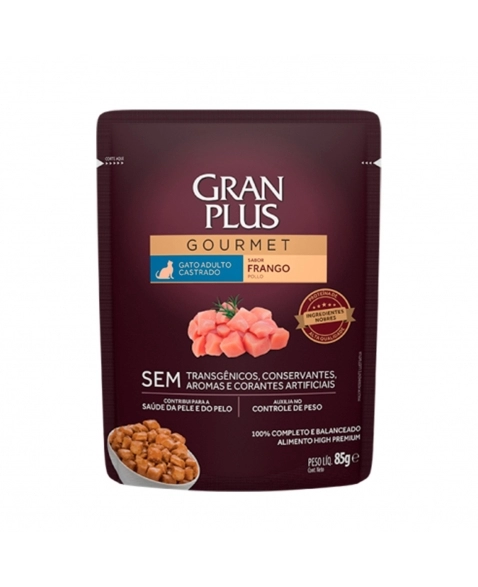 GranPlus Sachê Gourmet Gato Castrado Frango 85g