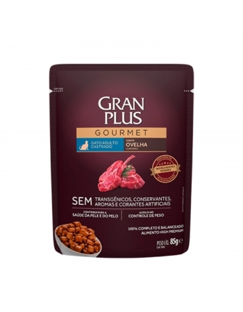 GranPlus Sachê Gourmet Gato Castrado Ovelha 85g