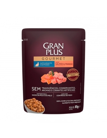 GranPlus Sachê Gourmet Gato Castrado Salmão Frango 85g