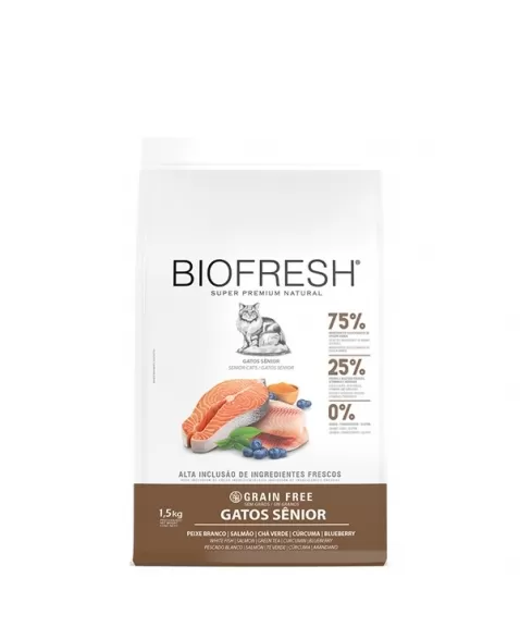 Hercosul Biofresh Gato Sênior Peixe Branco 1,5kg