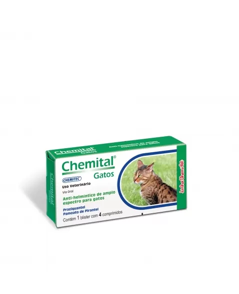 Chemitec Chemital Gatos com 4 comprimidos