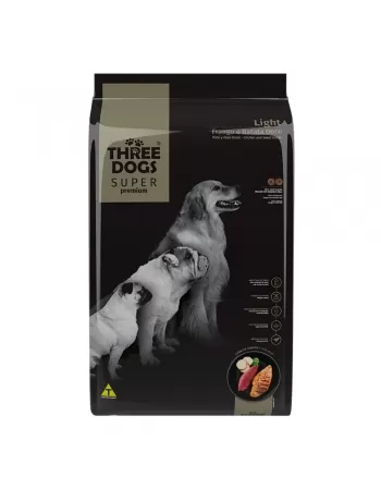 Hercosul Three Dogs Super Premium Light Frango Batata Doce 3kg