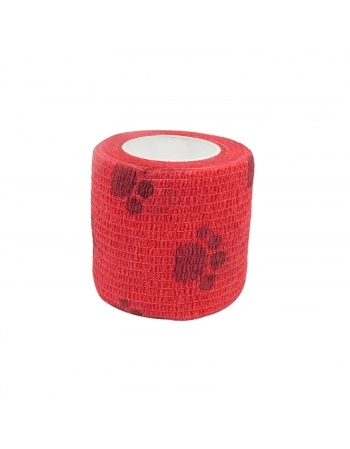 Bandagem Látex com Patas Vermelho 5cm - 897