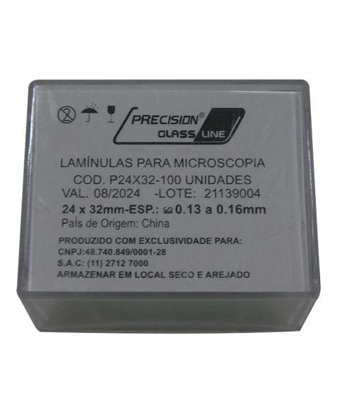 Lamínula de Vidro 22x32mm com 100un