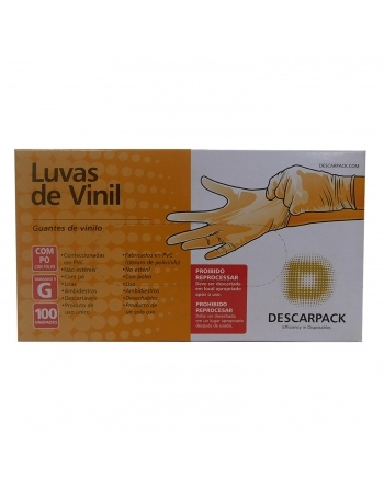 Descarpack Luva Vinil com Pó Transparente G