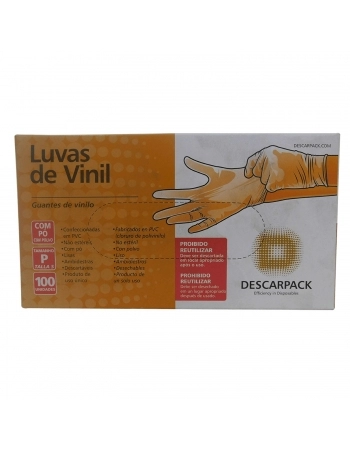 Descarpack Luva Vinil com Pó Transparente P