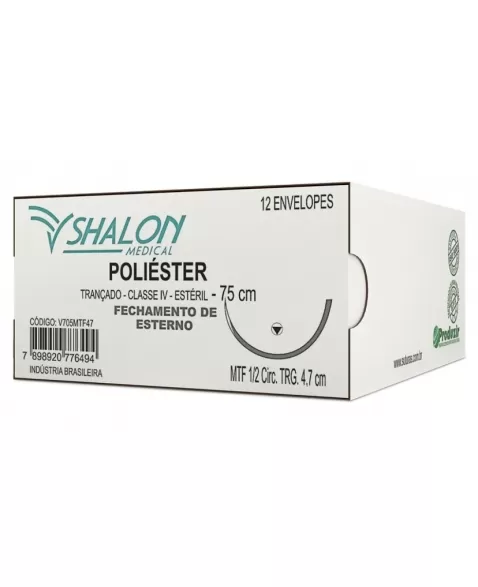 Shalon Fio Algodão/Poliéster 2-0 com Agulha 3cm