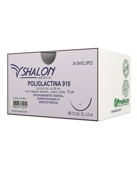 Shalon Fio Poliglactina 0 com Agulha 3cm