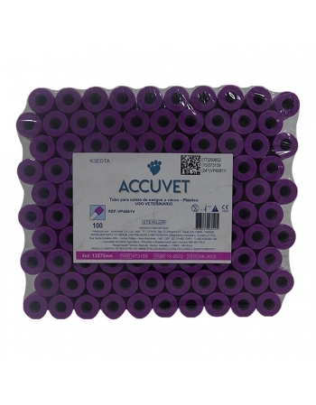 Tubo Roxo Edta K3 Biocon Accuvet 4ml