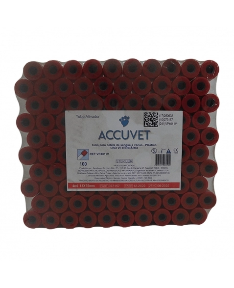 Tubo Vermelho Biocon Accuvet 4ml