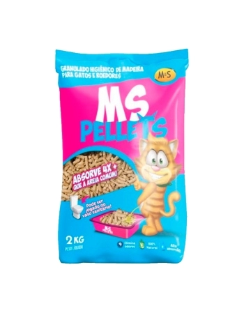 Ms Pet Granulado de Madeira Pellets 2kg