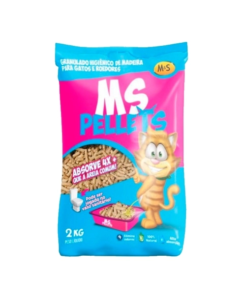 Ms Pet Granulado de Madeira Pellets 2kg