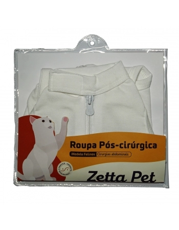 Roupa Cirúrgica Gato Branco Tamanho 1