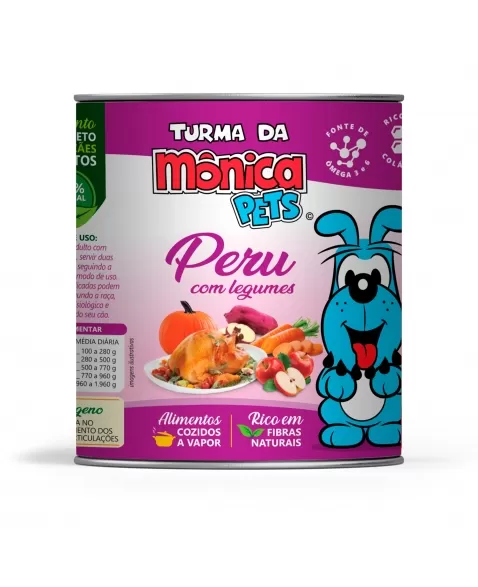 Turma da Mônica Lata Cão Peru Legumes 280g