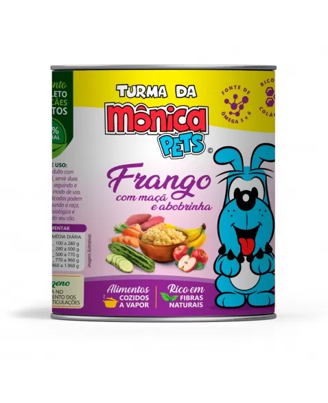 Turma da Mônica Lata Cão Frango Maçã Abobrinha 280g