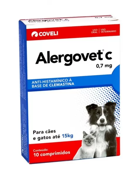 Coveli Alergovet C 0,7mg com 10 comprimidos