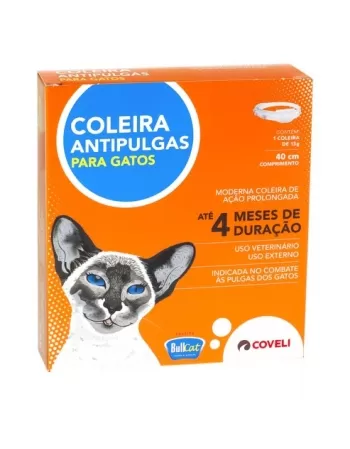 Coveli Bullcat Coleira Antipulgas para Gatos 15g