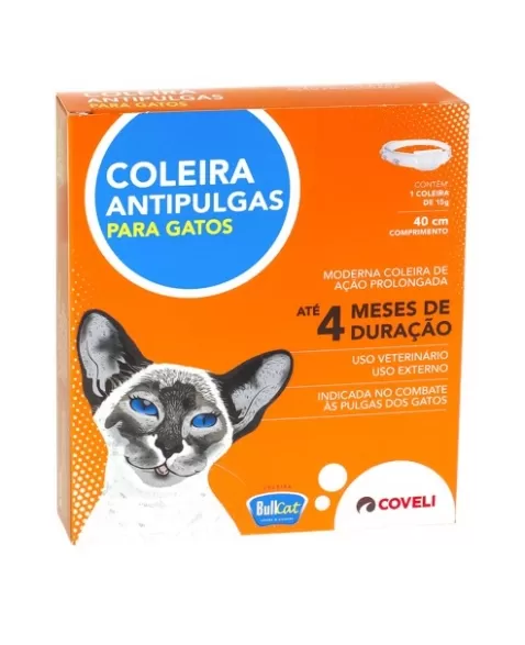 Coveli Bullcat Coleira Antipulgas para Gatos 15g