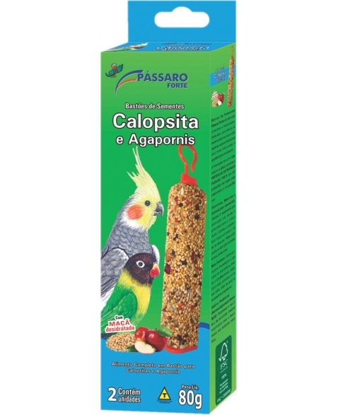 Pássaro Forte Bastão Calopsita 80g com 2un