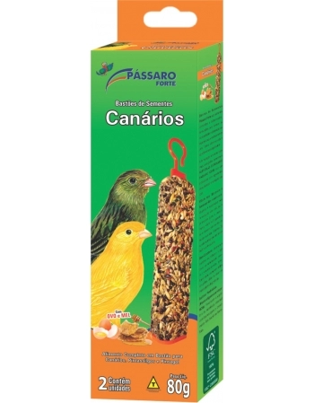 Pássaro Forte Bastão Canário 80g com 2un